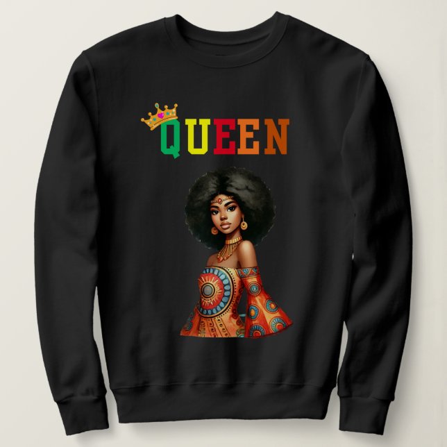 Nubian Queen: Beauty Women's Sweatshirt (Design vorne)