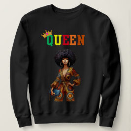 Nubian Queen: Elegance Women's Sweatshirt