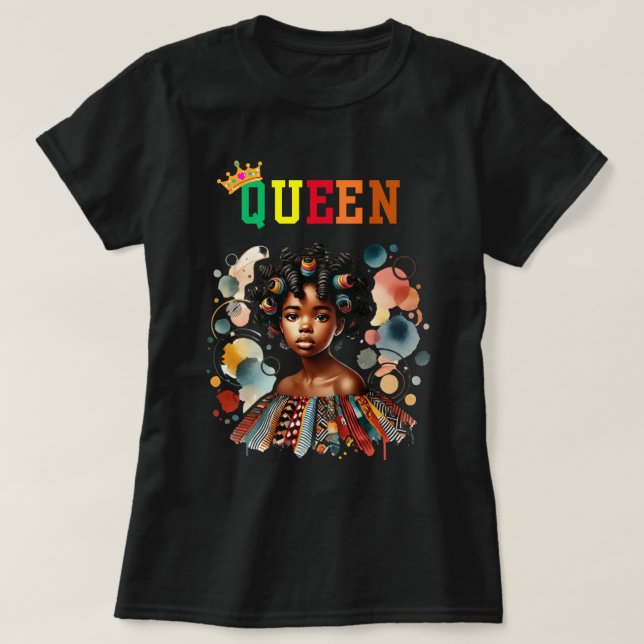 Nubian Queen: Glaube an den T - Shirt von Frauen (Design vorne)