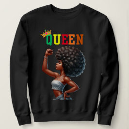 Nubian Queen: Macht Frauenpulli Sweatshirt
