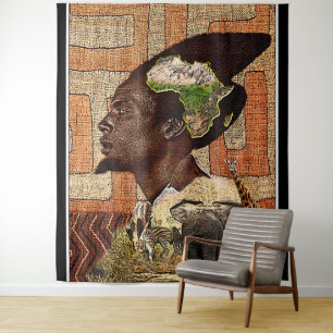Nubian Religious Art Print Wandteppich