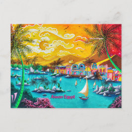 Nubian Village Assuan Ägypten Pop Postkarte