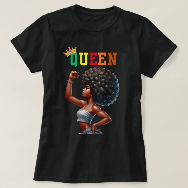 Nubische Königin: T - Shirt der Frauen (Design vorne)