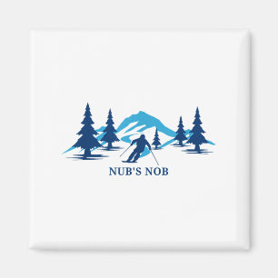 Nub's Nob Michigan-Skigebiet Skifahren Skifahrer Magnet