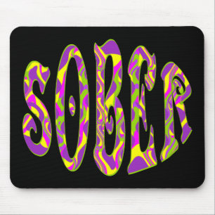 NÜCHTERN Retro-60er-Jahre-Art Psychedelisch Mousepad