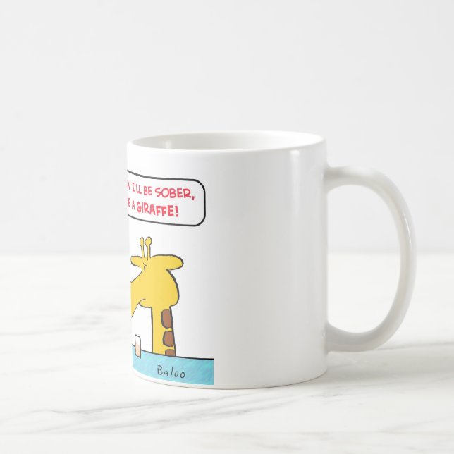 nüchterne Giraffe Kaffeetasse (Rechts)