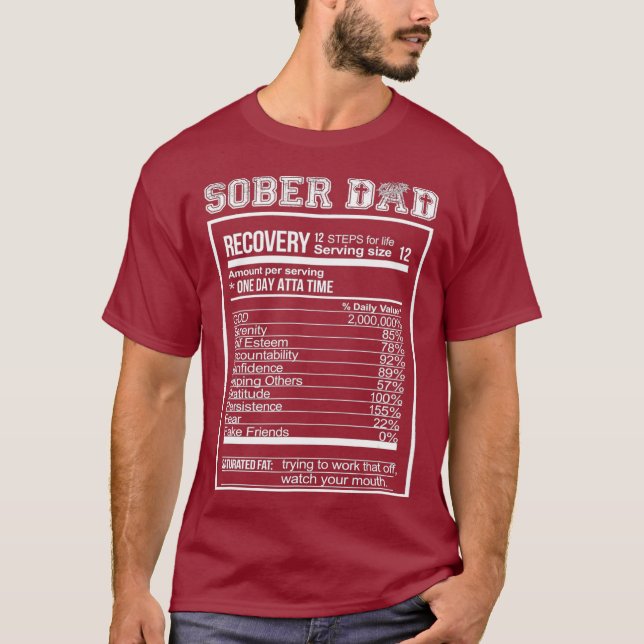 Nüchterner Vater Erholung ernährungswert T-Shirt (Vorderseite)