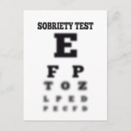 Nüchternheits-Blurry Augen-Diagramm-betrunkener Postkarte