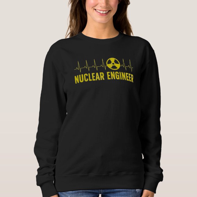 Nuclear Engineer Heartbeat Nuclear Engineering Sweatshirt (Vorderseite)