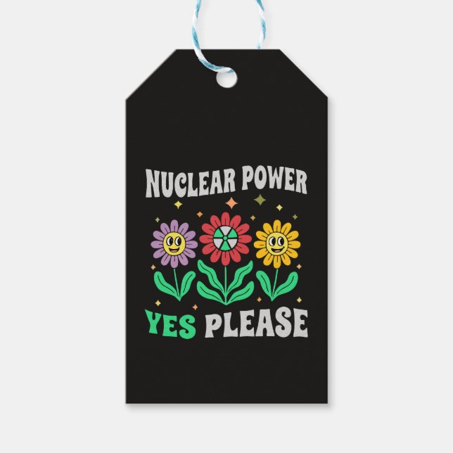 Nuclear power yes please smiling flowers geschenkanhänger (Vorderseite)