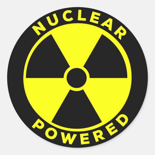 Nuclear Powered Runder Aufkleber (Vorderseite)