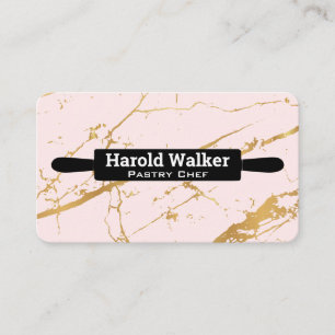 Nudelholz für die Küche   Rosa Marmor Hintergrund Visitenkarte