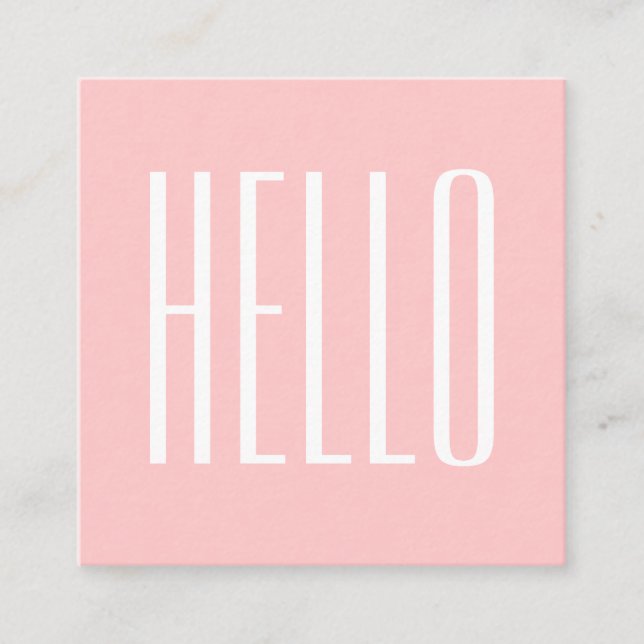 Nudeln minimalistisch moderne rosa Visitenkarte (Vorderseite)