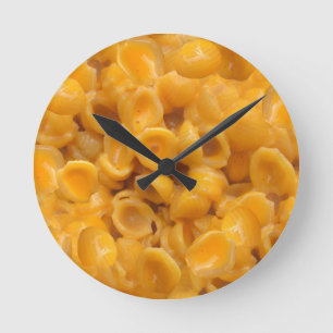 Nudeln mit Käse Runde Wanduhr
