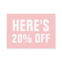Nudelrosa Minimalistische, einfache Discount-Karte
