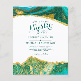 Nuestra Boda AGATE Gold Spanish Wedding INVITE
