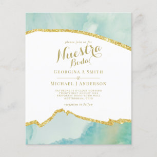 Nuestra Boda AGATE Gold Spanish Wedding INVITE