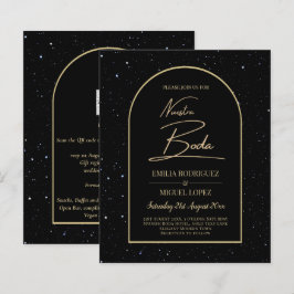 NUESTRA BODA BLACK GOLD Starry Night EINLADEN