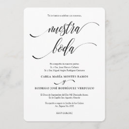 NUESTRA BODA Editable Spanische Hochzeit Einladung