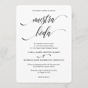 NUESTRA BODA Editable Spanische Hochzeit Einladung