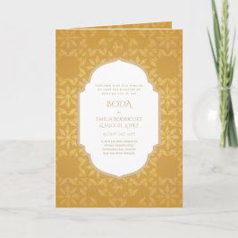 Nuestra Boda GOLD 4age Spanish Wedding INVITE Karte