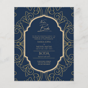 Nuestra Boda GOLD Frame Spanish Wedding INVITE