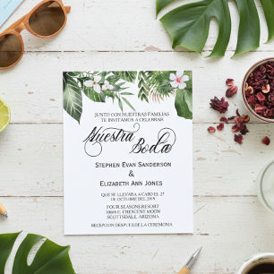 Nuestra Boda Invit - Spanisches Hochzeitstil-Tropi Flyer