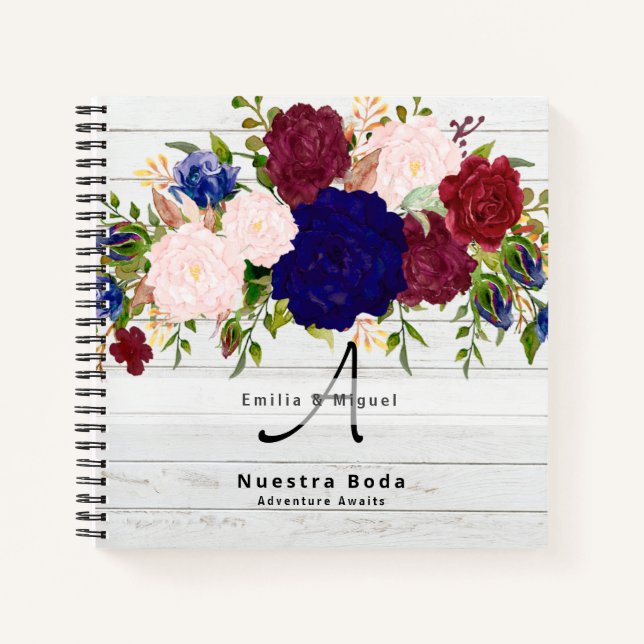 NUESTRA BODA Planificación o libro de visitas Notizbuch (Vorderseite)