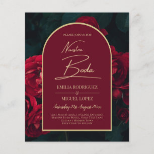 NUESTRA BODA Rote Rosen Forest Green Winter INVITE Flyer