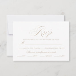 Nuestra Boda Rsvp Card Karte