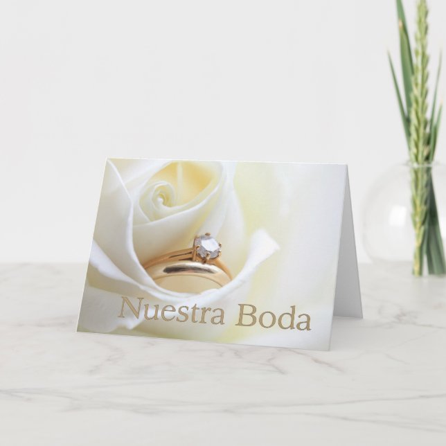 Nuestra Boda - Spanische Hochzeit Einladung (Vorderseite)