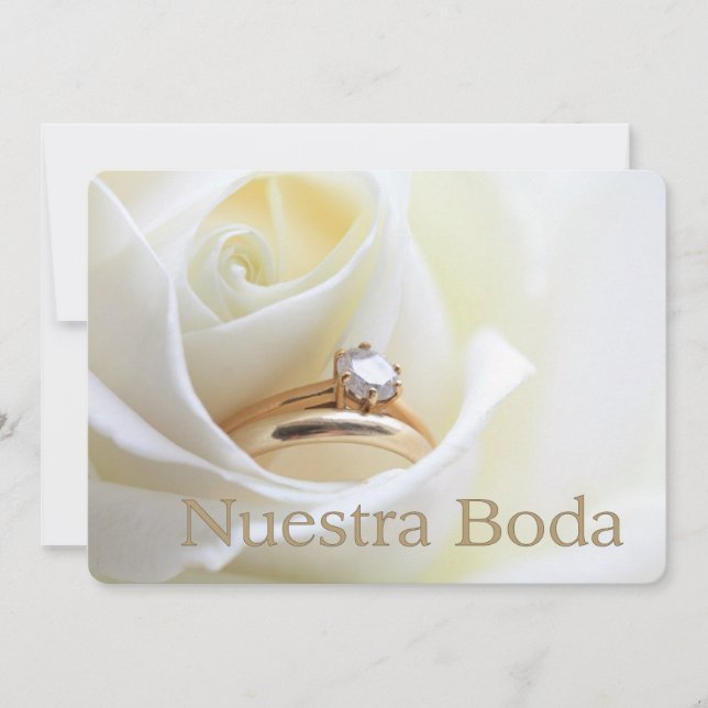Nuestra Boda - Spanische Hochzeit Einladung (Vorderseite)