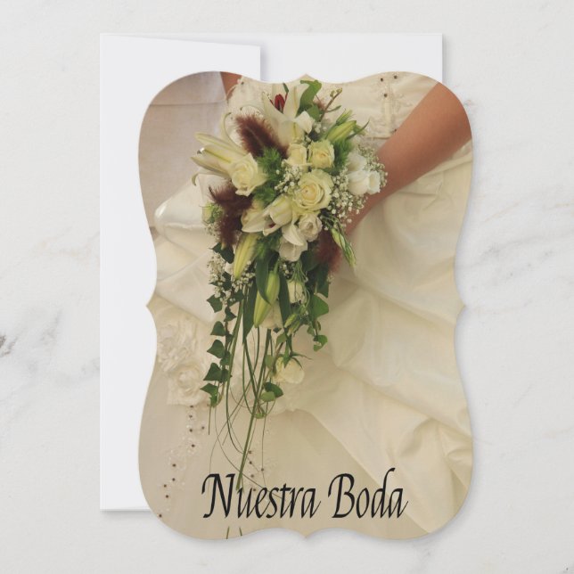 Nuestra Boda - Spanische Hochzeit Einladung (Vorderseite)