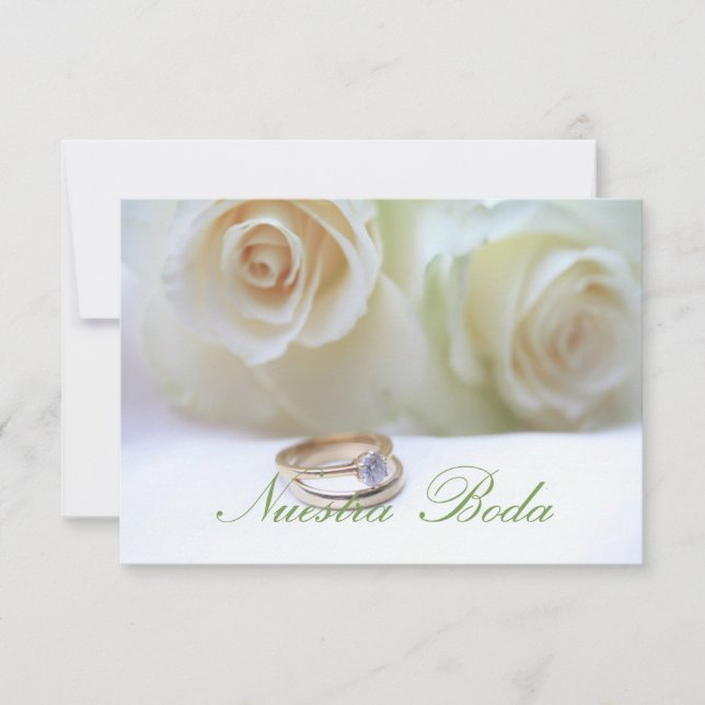 Nuestra Boda - Spanische Hochzeit Einladung (Vorderseite)