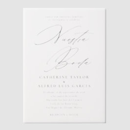 Nuestra Boda Spanische Sprache Schwarzes Skript Ho
