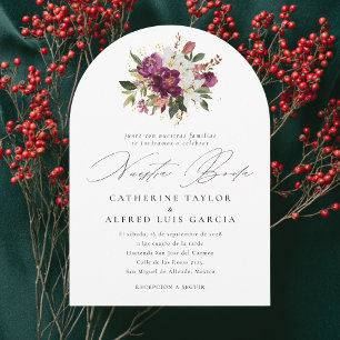 Nuestra Boda Spanische Sprache Schwarzes Skript Ho Einladung