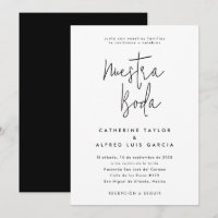 Nuestra Boda Spanische Sprache Schwarzes Skript Ho