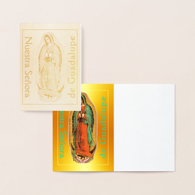 Nuestra Señora de Guadalupe Gold Foil Card Folienkarte (Anzeige)