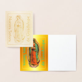 Nuestra Señora de Guadalupe Gold Foil Card Folienkarte