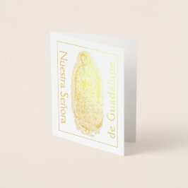 Nuestra Señora de Guadalupe Gold Foil Card Folienkarte