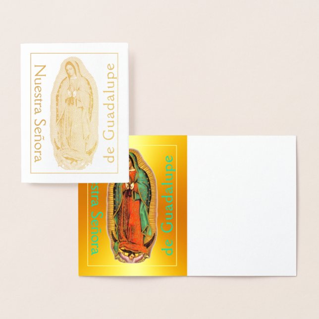 Nuestra Señora de Guadalupe Gold Foil Card Folienkarte (Anzeige)