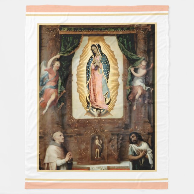 Nuestra Señora de Guadalupe große Fleecedecke (Vorderseite)