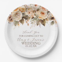 Nuetral Beige Botanische Hochzeit braun
