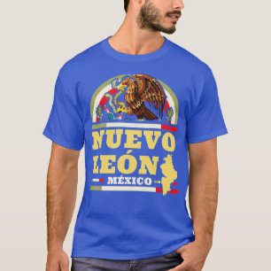 Nuevo Leon Mexico Mapa Bandera Mexicana T-Shirt