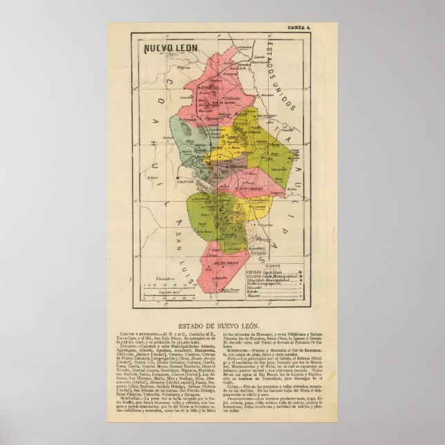 Nuevo Leon, Mexiko Poster (Vorne)