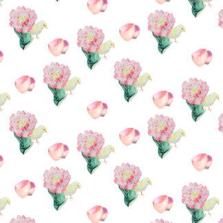 Nugget Baby Easter Chick and Tulip Karte