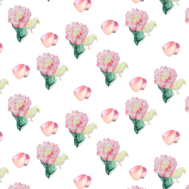 Nugget Baby Easter Chick and Tulip Karte (Von Creator hochgeladen)