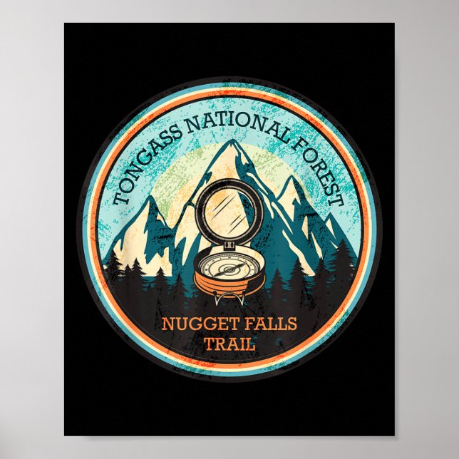 Nugget Falls Trail in Alaska  Poster (Vorne)