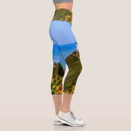 Nugget Point Leuchtturm, Neuseeland Capri Leggings