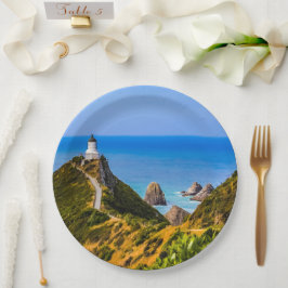 Nugget Point Leuchtturm, Neuseeland Pappteller